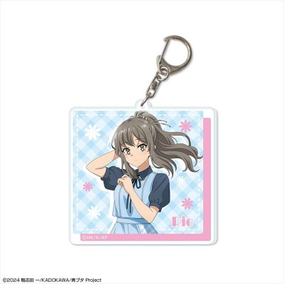 【グッズ-キーホルダー】「青春ブタ野郎」シリーズ ビッグアクリルキーホルダー デザイン03(双葉理央/サマーチェックver.)【描き下ろし】【再販】