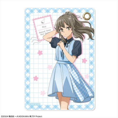 【グッズ-パスケース】「青春ブタ野郎」シリーズ レザーパスケース デザイン03(双葉理央/サマーチェックver.)【描き下ろし】【再販】
