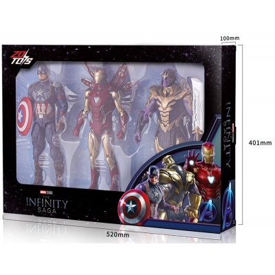 【アクションフィギュア】14インチフィギュアシリーズ 3体セット - キャプテンアメリカ&アイアンマン&サノス