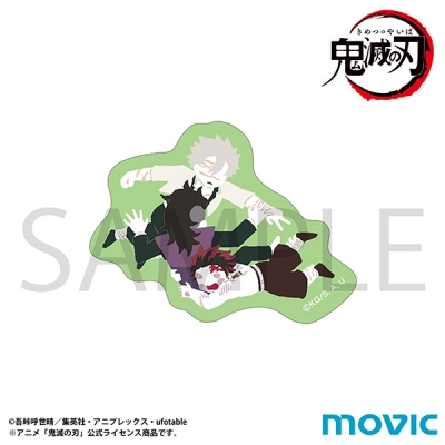 【グッズ-ステッカー】鬼滅の刃 ステッカー/竈門 炭治郎&不死川 実弥&不死川 玄弥 ゆるパレット(柱稽古ver.)