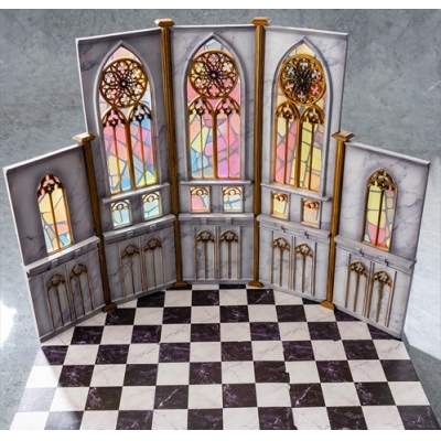 【フィギュアベース】修道女 アナスタシア 1/6 塗装済完成品フィギュア用オプションパーツ(背景ボード)