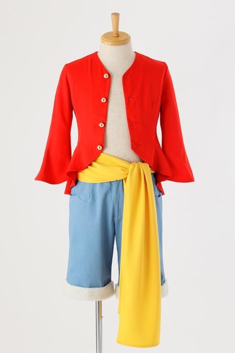 ONE PIECE ルフィ 立と セット済 ウィッグ コスプレ衣装 アシスト ブラック