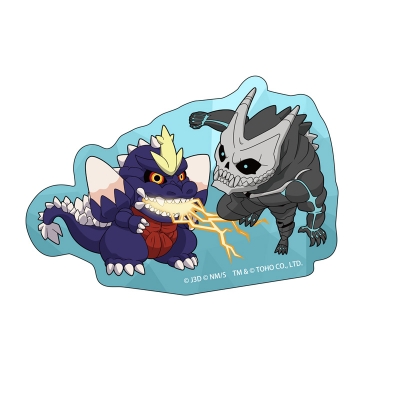 【グッズ-ステッカー】怪獣8号 ゴジラコラボ ちびキャラダイカットステッカー 怪獣8号&スペースゴジラ