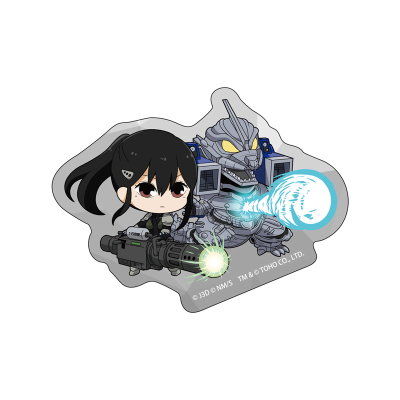 【グッズ-ステッカー】怪獣8号 ゴジラコラボ ちびキャラダイカットステッカー 亜白ミナ&機龍