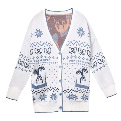 【グッズ-ジャンパー・コート】ポプテピピック 冬日和シリーズ セーター ピピ美
