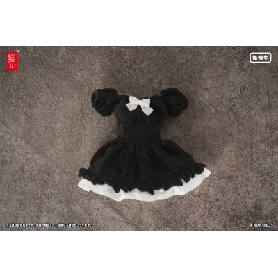 【フィギュア-パーツ】パフスリーブワンピース(ブラック)(ドール用)
