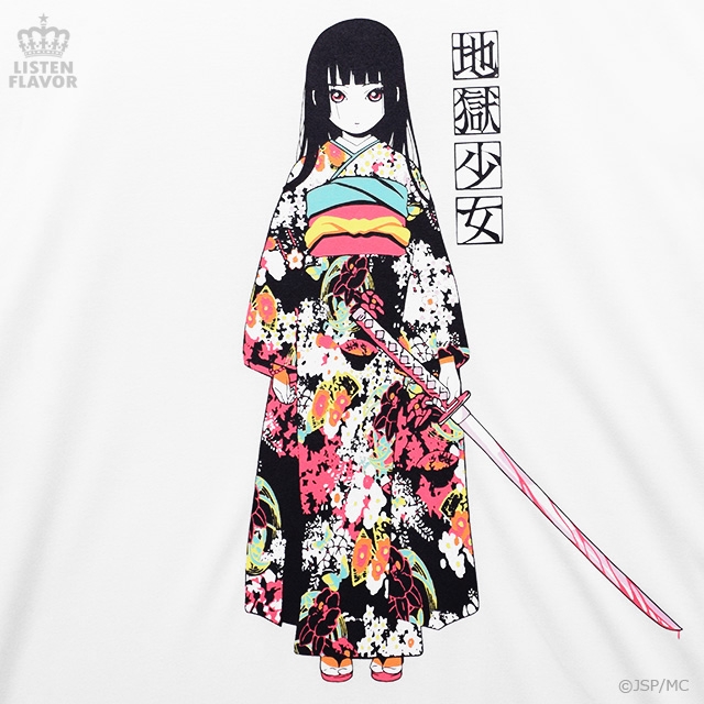 グッズ アパレル キャラクターアイテム グッズ Tシャツ 地獄少女 Listen Flavor 地獄少女ロングカットソー 02 White アニメイト