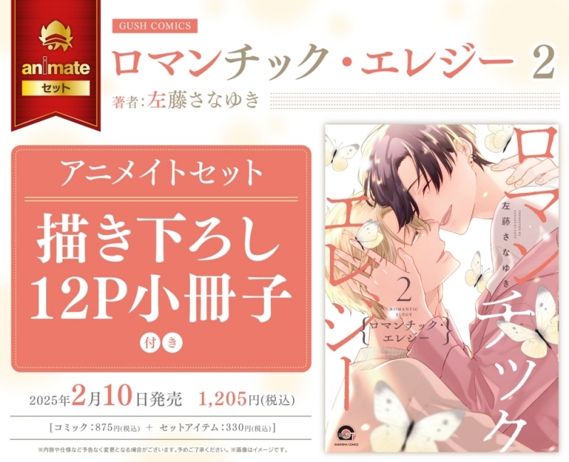 【コミック】ロマンチック・エレジー(2) アニメイトセット【描き下ろし12P小冊子付き】