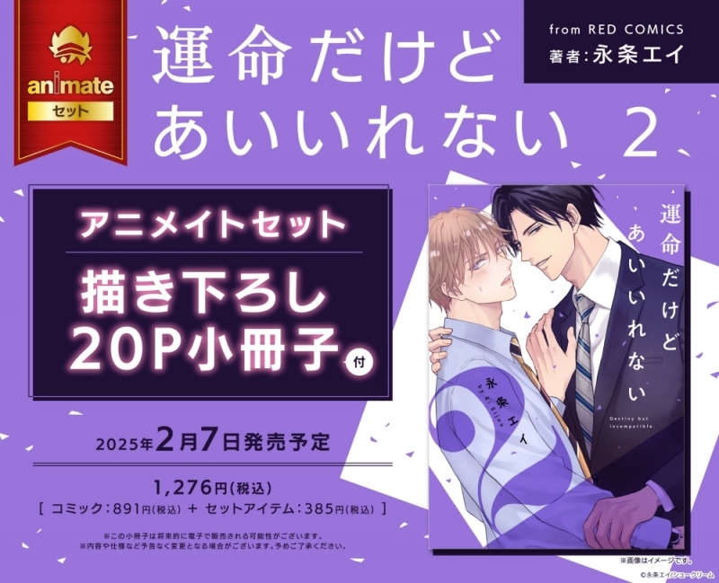 【コミック】運命だけどあいいれない(2) アニメイトセット【描き下ろし20P小冊子付き】