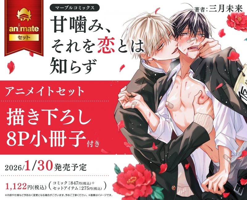 【コミック】甘噛み、それを恋とは知らず アニメイトセット【描き下ろし8P小冊子付き】
