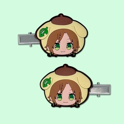 【グッズ(音楽)】ヘアバンド 浦島坂田船×サンリオキャラクターズ ヘアクリップ うらたぬき×ポムポムプリン