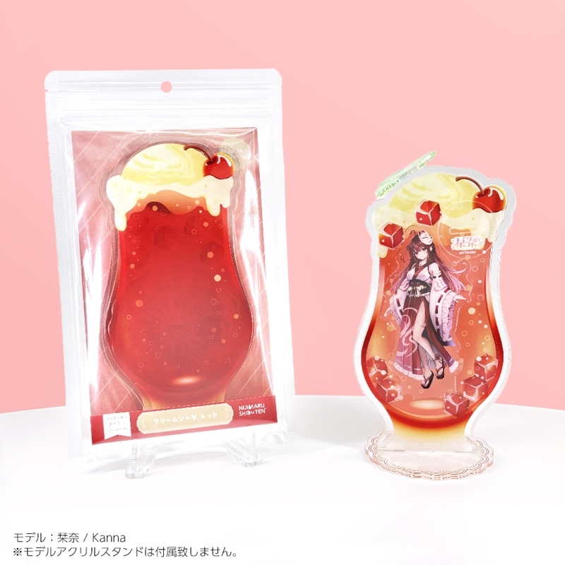 【グッズ-スタンドポップ】ノンキャラオリジナル 推しを入れるあのやつ-Grande- クリームソーダ レッド【にじ丸商店】