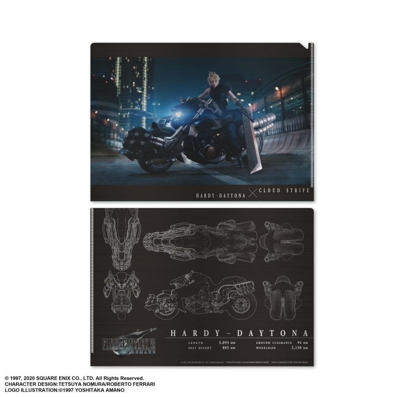 グッズ クリアファイル ファイナルファンタジーvii リメイク メタリックファイル クラウド ストライフ ハーディ デイトナ アニメイト