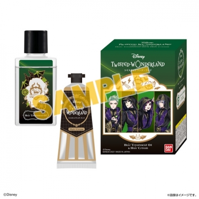 【グッズ-化粧雑貨】ディズニー ツイステッドワンダーランド ヘアトリートメントオイル&ヘアクリームセット<ディアソムニア寮>