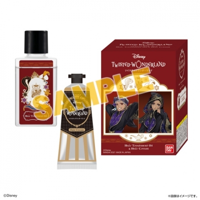 【グッズ-化粧雑貨】ディズニー ツイステッドワンダーランド ヘアトリートメントオイル&ヘアクリームセット<スカラビア寮>