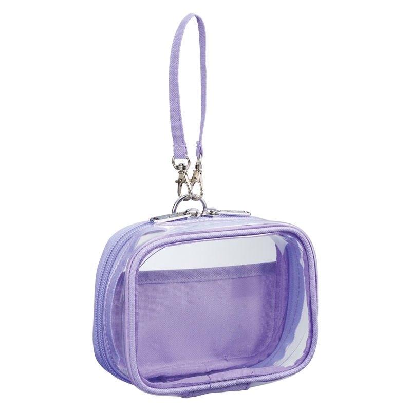 【グッズ-ポーチ】ノンキャラオリジナル デコレーションボックスポーチ ミニミニ・ワイド ライラックパープル【myfa（ミファ）】