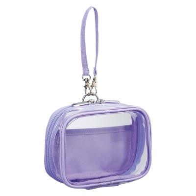 【グッズ-ポーチ】ノンキャラオリジナル デコレーションボックスポーチ ミニミニ・ワイド ライラックパープル【myfa(ミファ)】