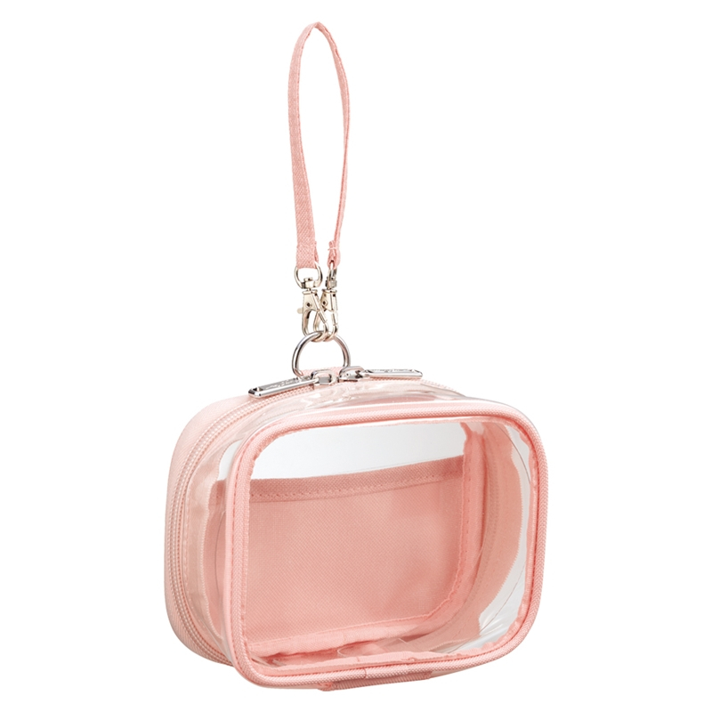 【グッズ-ポーチ】ノンキャラオリジナル デコレーションボックスポーチ ミニミニ・ワイド シャーベットピンク【myfa（ミファ）】