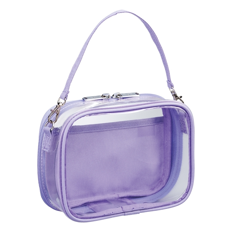 【グッズ-ポーチ】ノンキャラオリジナル デコレーションボックスポーチ ミニ・ワイド ライラックパープル【myfa（ミファ）】