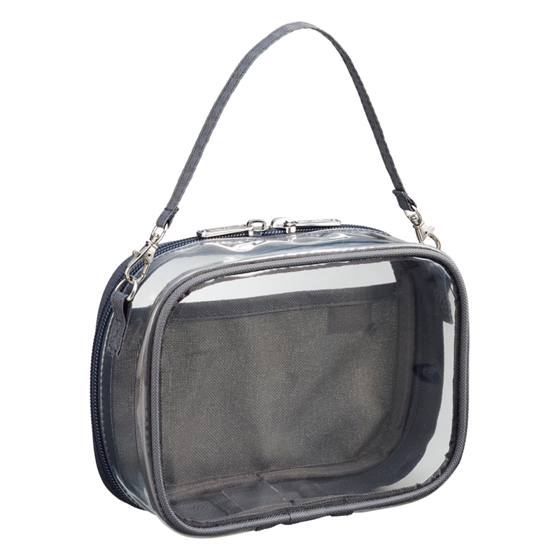 【グッズ-ポーチ】ノンキャラオリジナル デコレーションボックスポーチ ミニ・ワイド チャコールブラック【myfa（ミファ）】