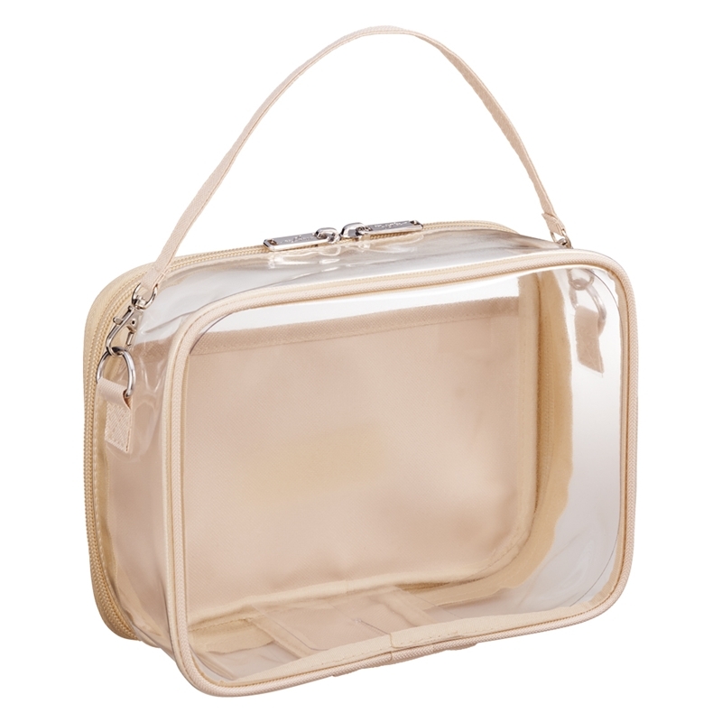 【グッズ-ポーチ】ノンキャラオリジナル デコレーションボックスポーチ ワイドシフォンベージュ【myfa（ミファ）】