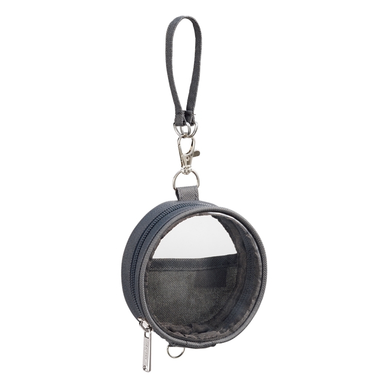 【グッズ-ポーチ】ノンキャラオリジナル デコレーションサークルポーチ チャコールブラック【myfa(ミファ)】