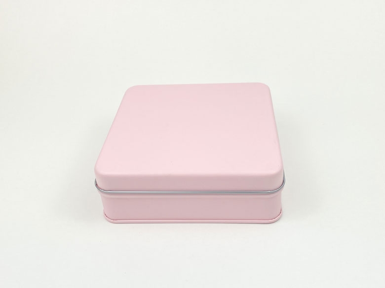 【グッズ-小物入れ】ノンキャラオリジナル カラフル缶ケース サクラ スクエアタイプ