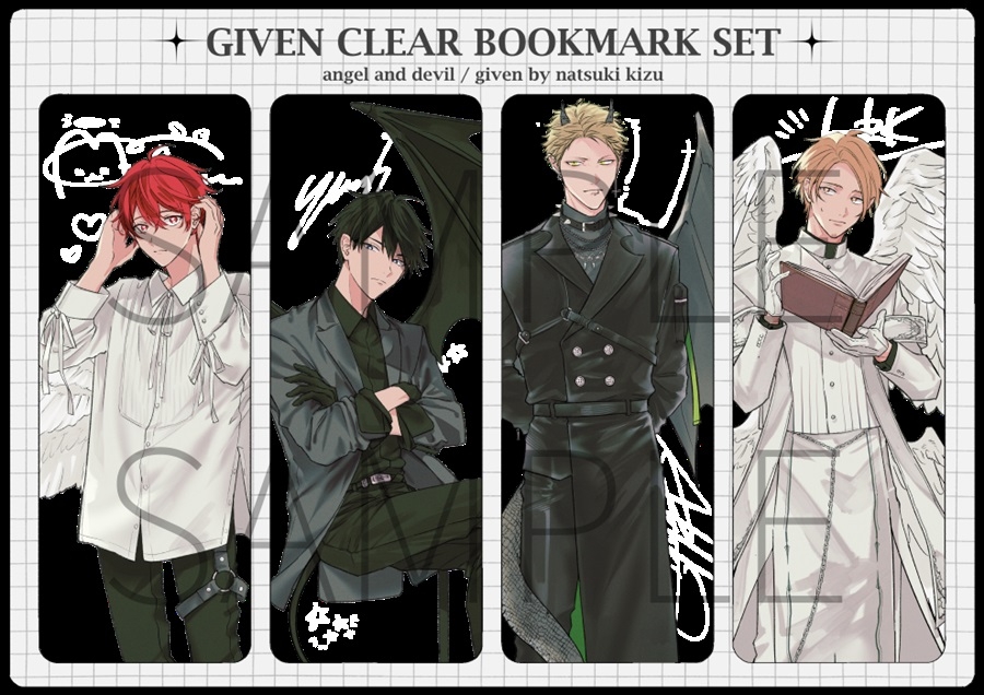 【Doujinshi】Given 4 Clear Bookmark Angel and Devil Ver.