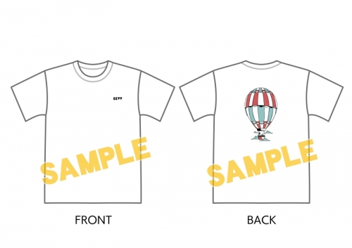 グッズ Tシャツ こくびびって読みづらくね 気球に乗ってね Tシャツ White S アニメイト限定 アニメイト