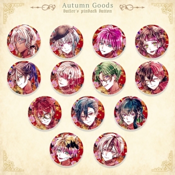 グッズ-バッチ】悪魔執事と黒い猫 季節を感じる～Autumn～ 缶バッジ あくねこボスキアニメイト限定缶バッジ