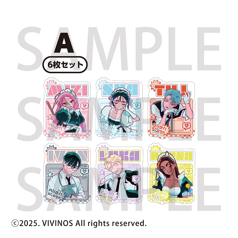 【グッズ-ステッカー】ALIEN STAGE ホログラムステッカーセット A【アニメイトカフェ】