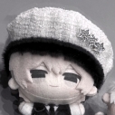 【グッズ-ぬい服】ノンキャラオリジナル 10cmツイードスターベレー帽 ホワイト【OshiVerse】の画像