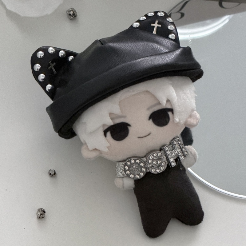 【グッズ-ぬい服】ノンキャラオリジナル 10cmクロスねこ帽子 ブラック【OshiVerse】