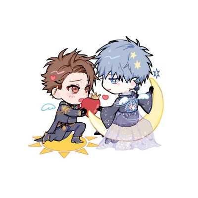 【グッズ-食品】簡易的パーバートロマンス .Bloom10周年&メロキス8周年 記念グラッテ オンラインセット 10 赤原ねぐ・瀬森菜々子 ミニキャラ