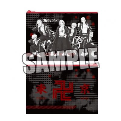 【グッズ-ポーチ】東京リベンジャーズ フラットポーチ「東京卍會」Damage Ver.