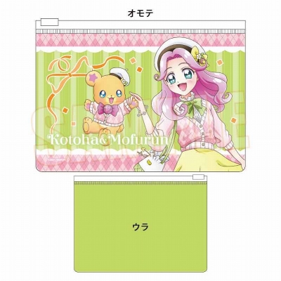 【グッズ-ポーチ】魔法つかいプリキュア!!~MIRAI DAYS~ フラットポーチ 花海 ことは&モフルン(春色ファッション)【アニメイト先行販売】