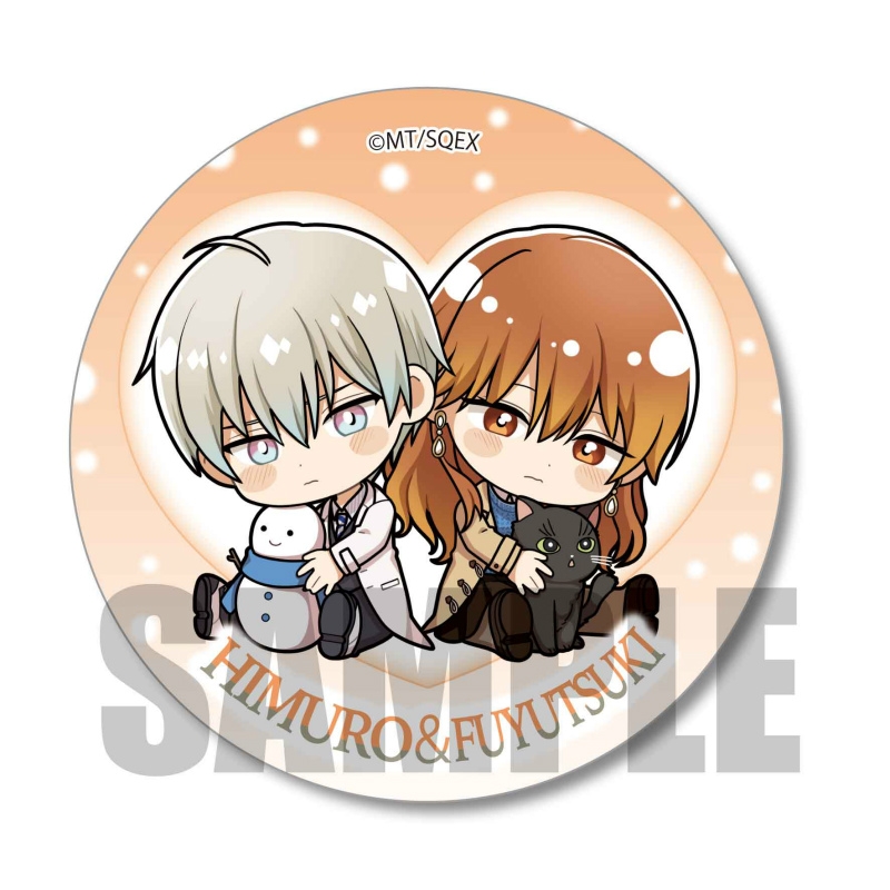 【グッズ-バッチ】氷属性男子とクールな同僚女子 ぎゅぎゅっと缶バッジ/氷室くん&冬月さん(ゆきだるま、にゃめろう)