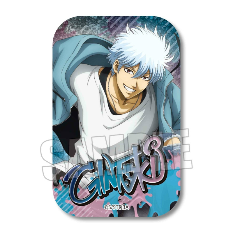 グッズ バッチ 銀魂 スクエア缶バッジ 坂田 銀時 スケーターver アニメイト先行販売 アニメイト