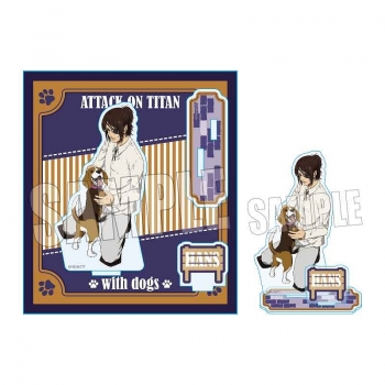 グッズ-スタンドポップ】進撃の巨人 アクリルスタンド ハンジ・ゾエ 犬 