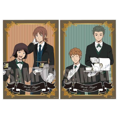 【グッズ-ポスター】ワールドトリガー らくピタポスター 菊地原士郎&別役太一&来馬辰也&村上鋼 執事服ver.【アニメイト先行販売】