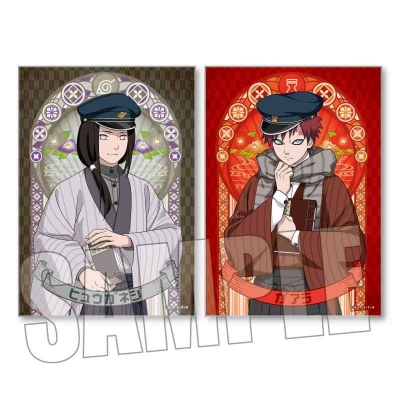 【グッズ-ポスター】NARUTO-ナルト- 疾風伝 らくピタポスター 日向ネジ&我愛羅 書生風ver.