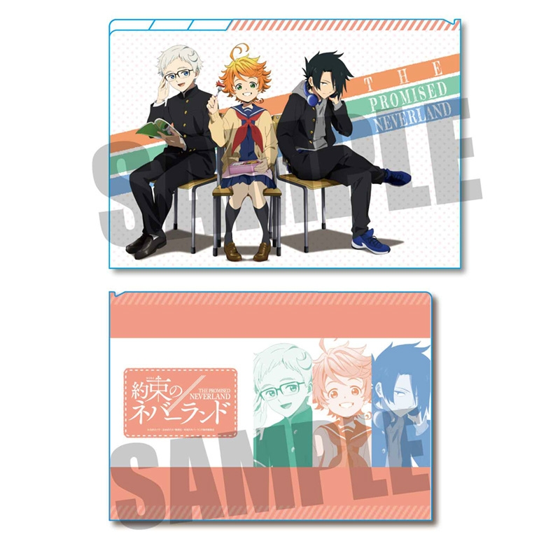 【グッズ-クリアファイル】約束のネバーランド クリアファイル3ポケット 学生服ver./A【OS記念】【アニメイト限定】