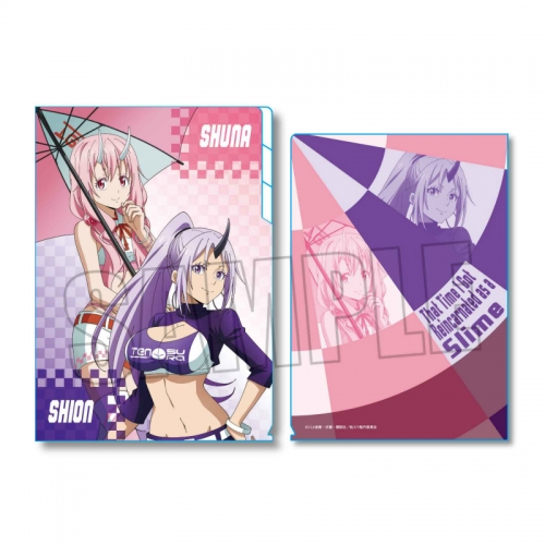 グッズ クリアファイル 転生したらスライムだった件 クリアファイル3ポケット シュナ シオン レーシングver アニメイト先行販売 アニメイト