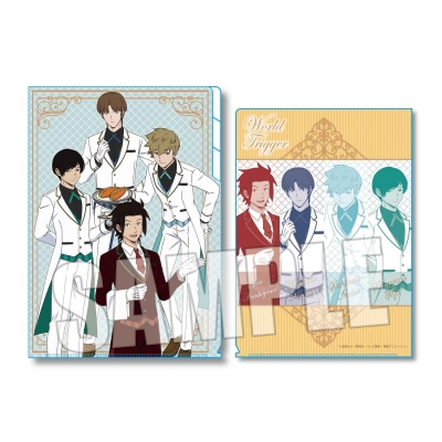 【グッズ-クリアファイル】ワールドトリガー クリアファイル3ポケット/嵐山准&二宮匡貴&犬飼澄晴&辻新之助 執事服ver.【アニメイト先行販売分】