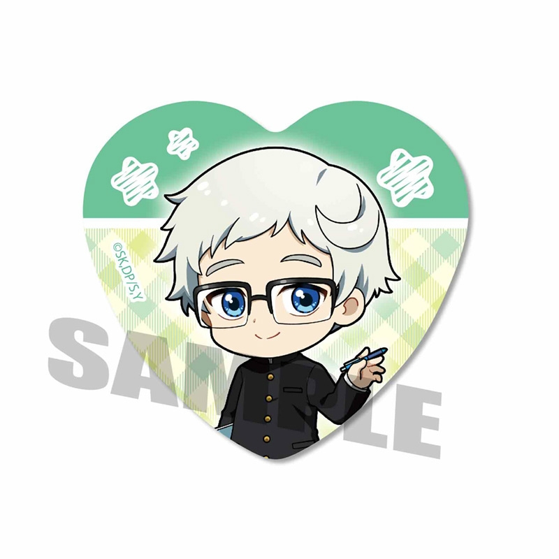 【グッズ-バッジ】約束のネバーランド ハート缶バッジ 学生服ver./ノーマン【OS記念】【アニメイト限定】