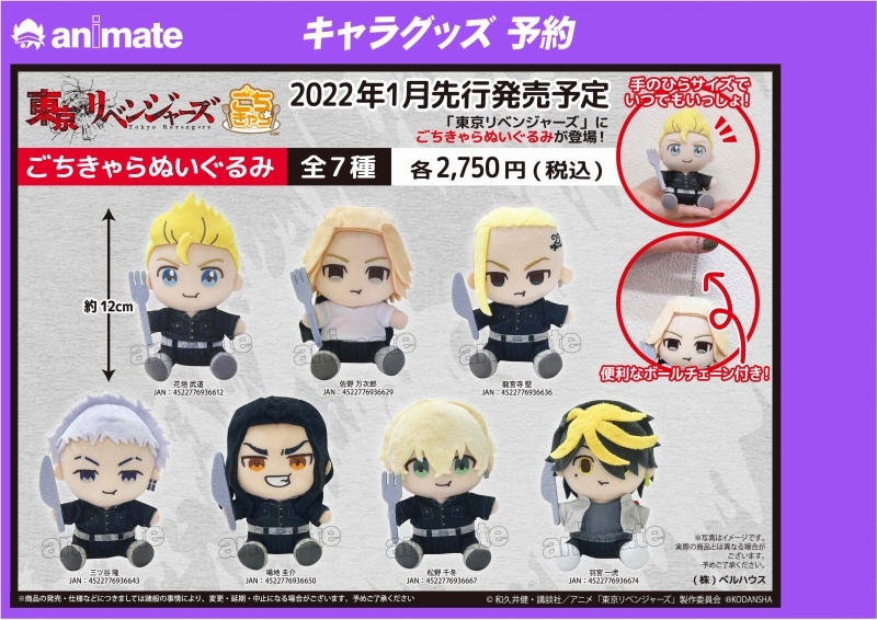 グッズ ぬいぐるみ 東京リベンジャーズ ごちきゃらぬいぐるみ 龍宮寺 堅 アニメイト先行販売 アニメイト