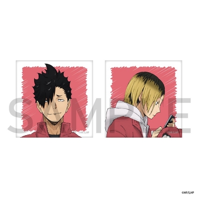 【グッズ-バッチ】ハイキュー!! スクエア缶バッジセット(制作現場風)黒尾・孤爪