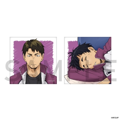 【グッズ-バッチ】ハイキュー!! スクエア缶バッジセット(制作現場風)牛島・五色