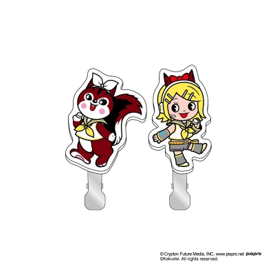 【グッズ-ヘアバンド】ミクッピーラムネ 前髪クリップ リン&ラム