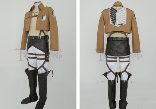 グッズ 衣装 進撃の巨人 調査兵団コスチュームセット エレンver ユニセックス M アニメイト